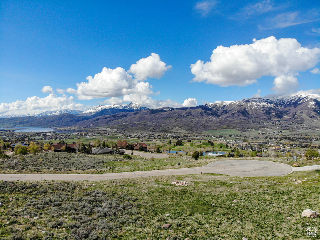 Mountain view with a water view