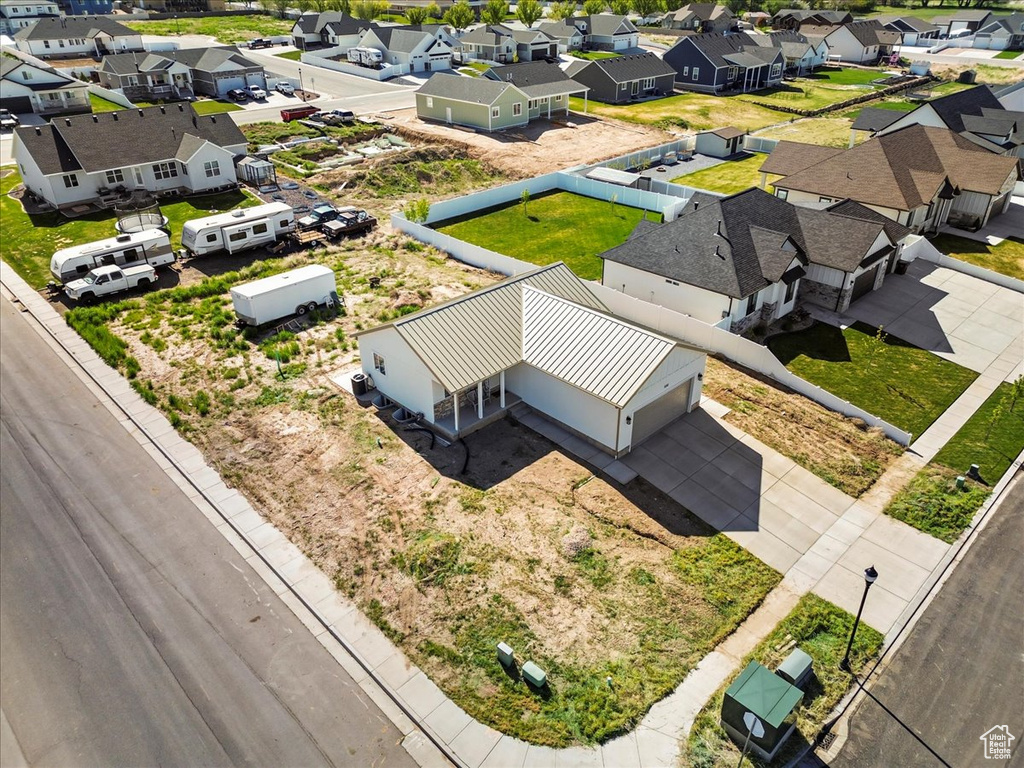 Aerial view with a residential view