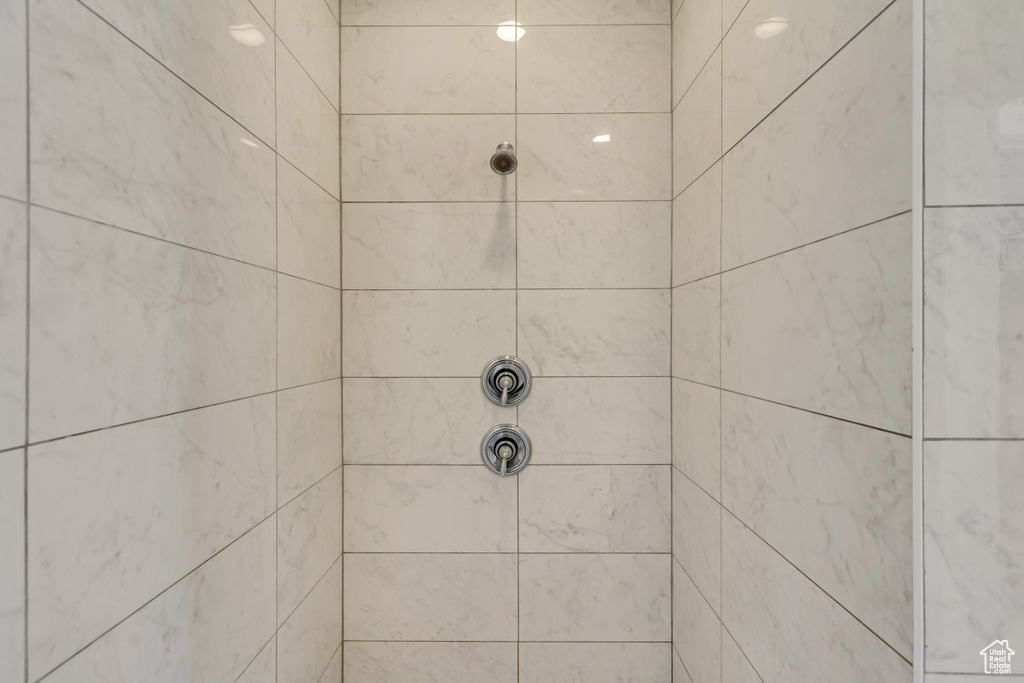 Room details featuring tiled shower