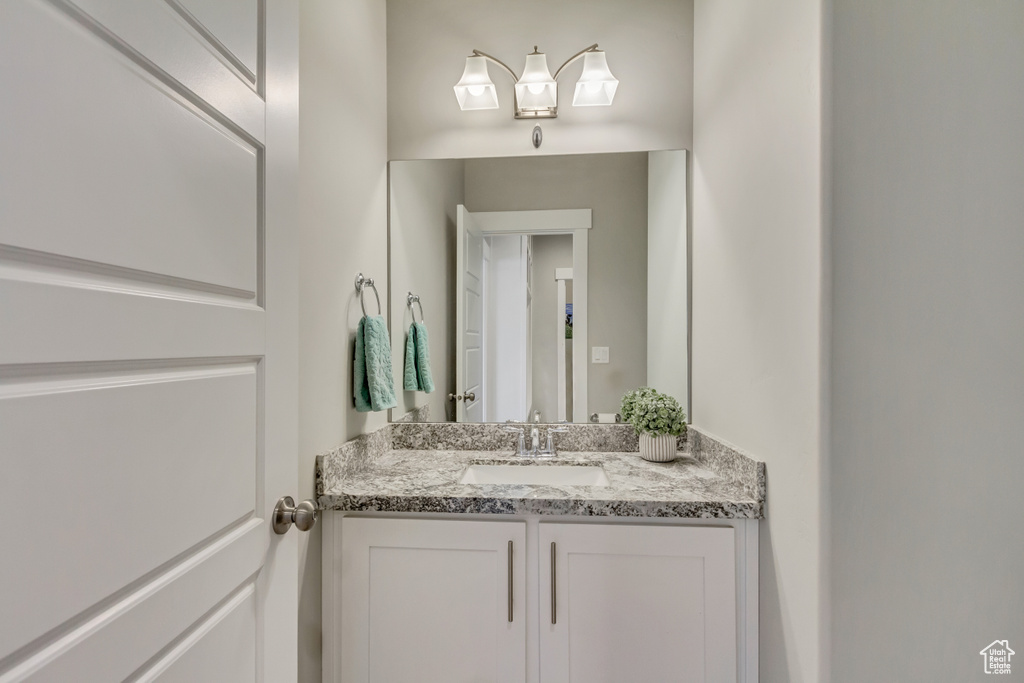 Bathroom featuring vanity