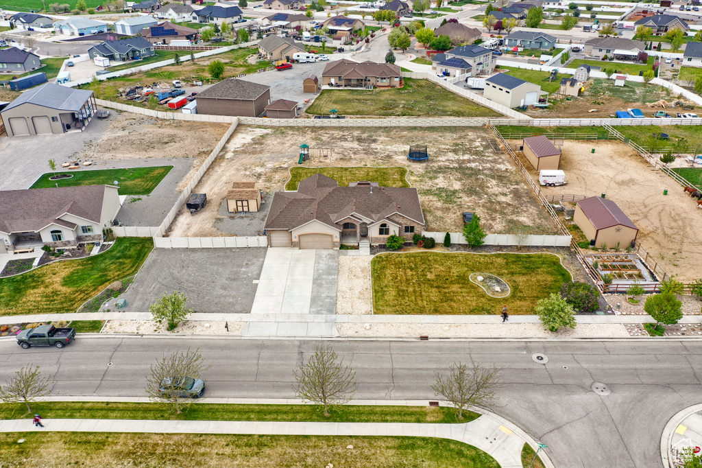 Bird\'s eye view featuring a residential view
