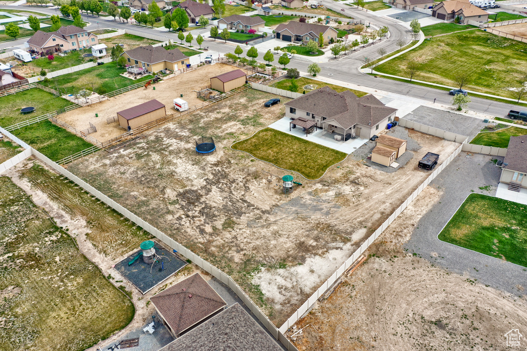 Drone / aerial view with a residential view