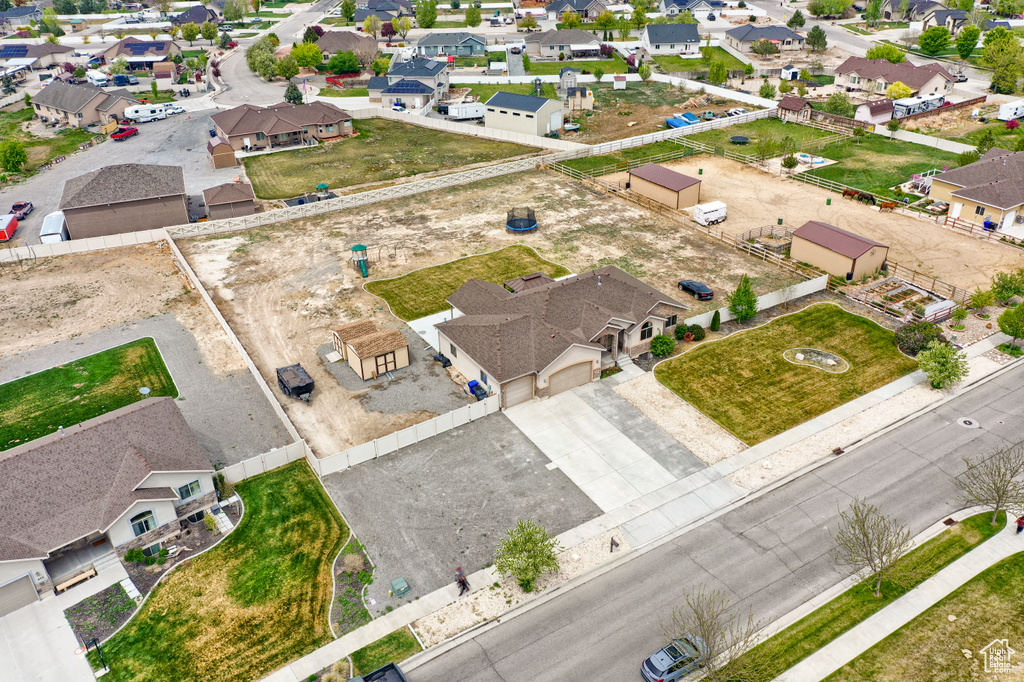 Drone / aerial view featuring a residential view