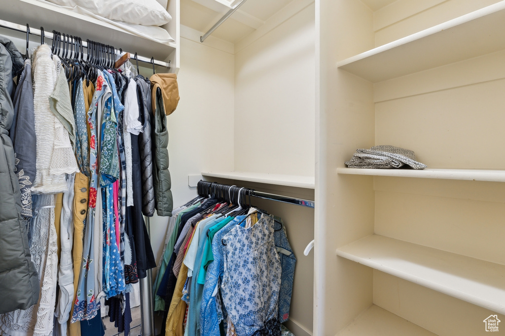 View of spacious closet