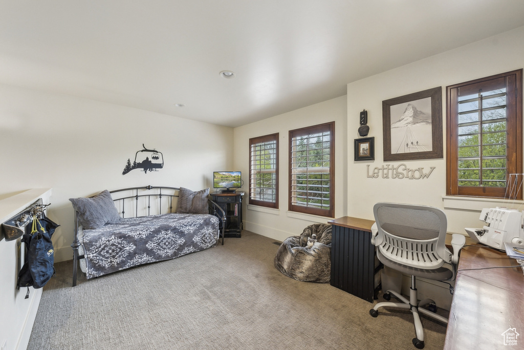 View of carpeted bedroom