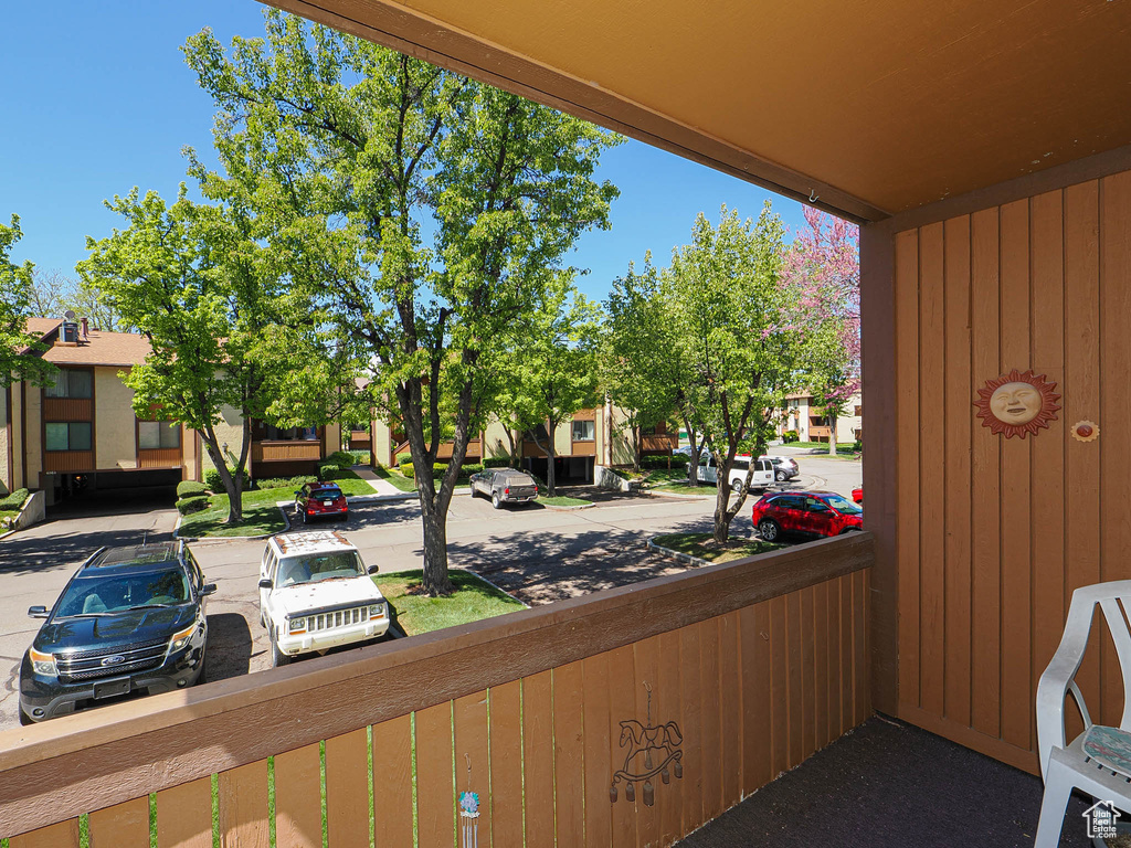 Balcony with a residential view