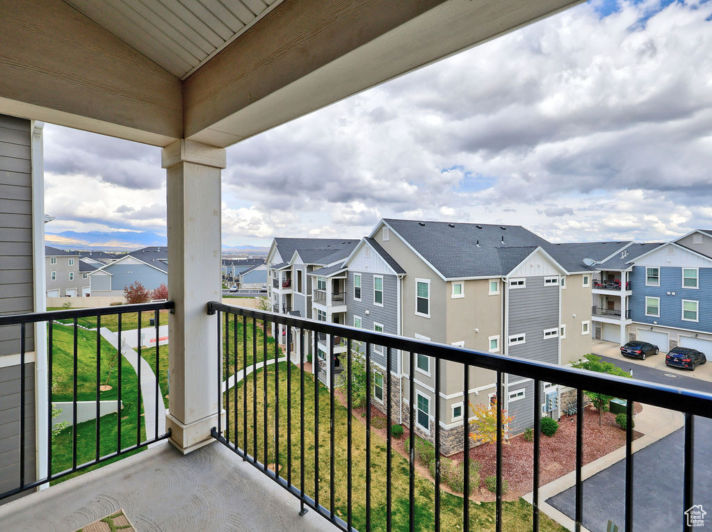 Balcony with a residential view