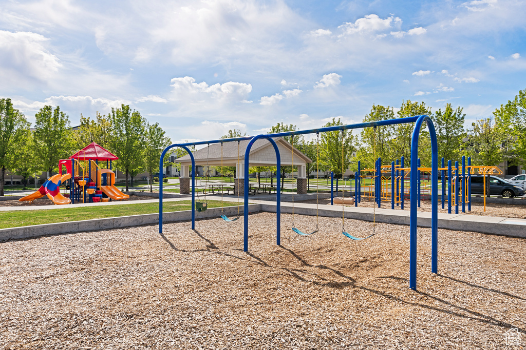 View of community jungle gym