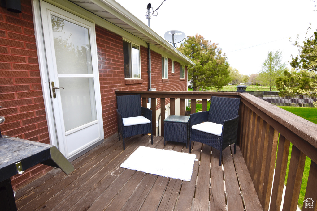 View of wooden terrace