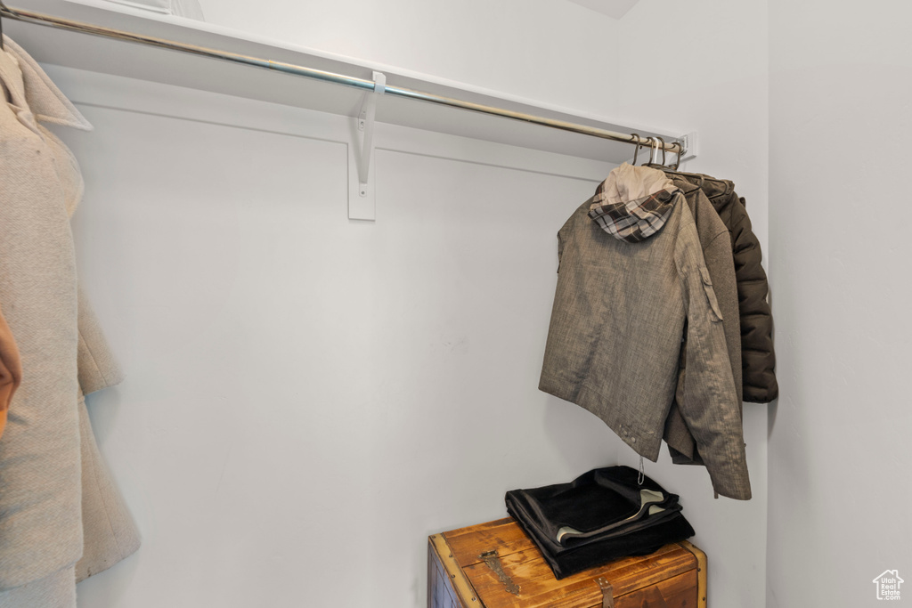 View of walk in closet