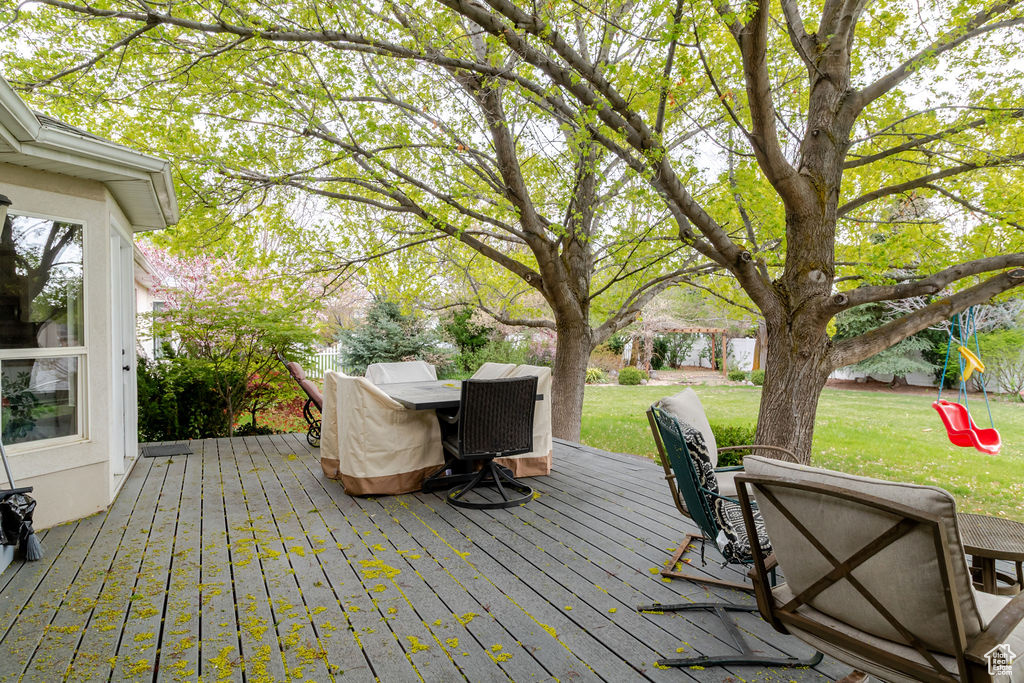 Deck with a yard