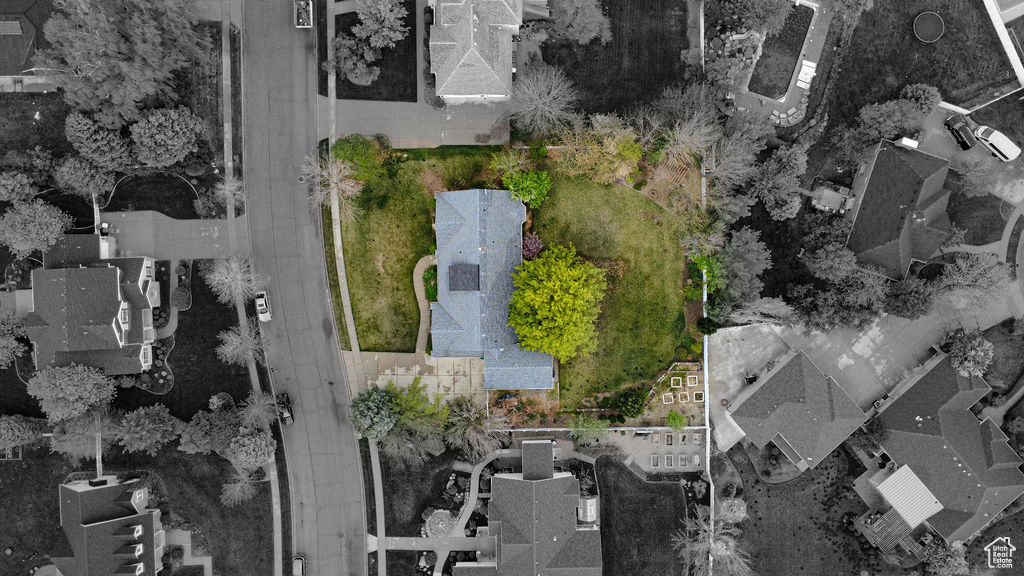 Drone / aerial view with a residential view