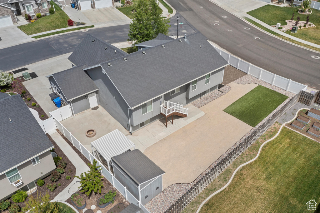 Aerial view featuring a residential view