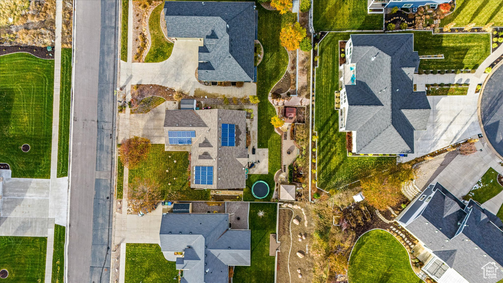 Aerial view with a residential view