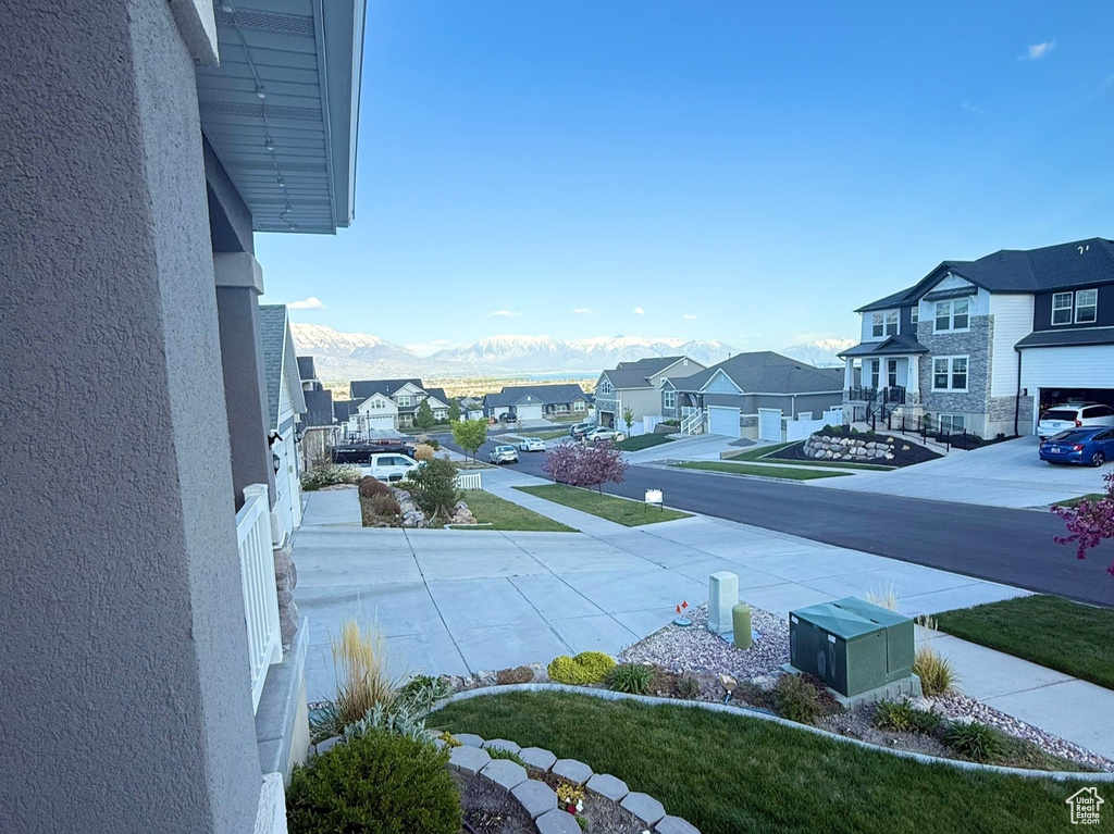 Exterior space featuring a residential view
