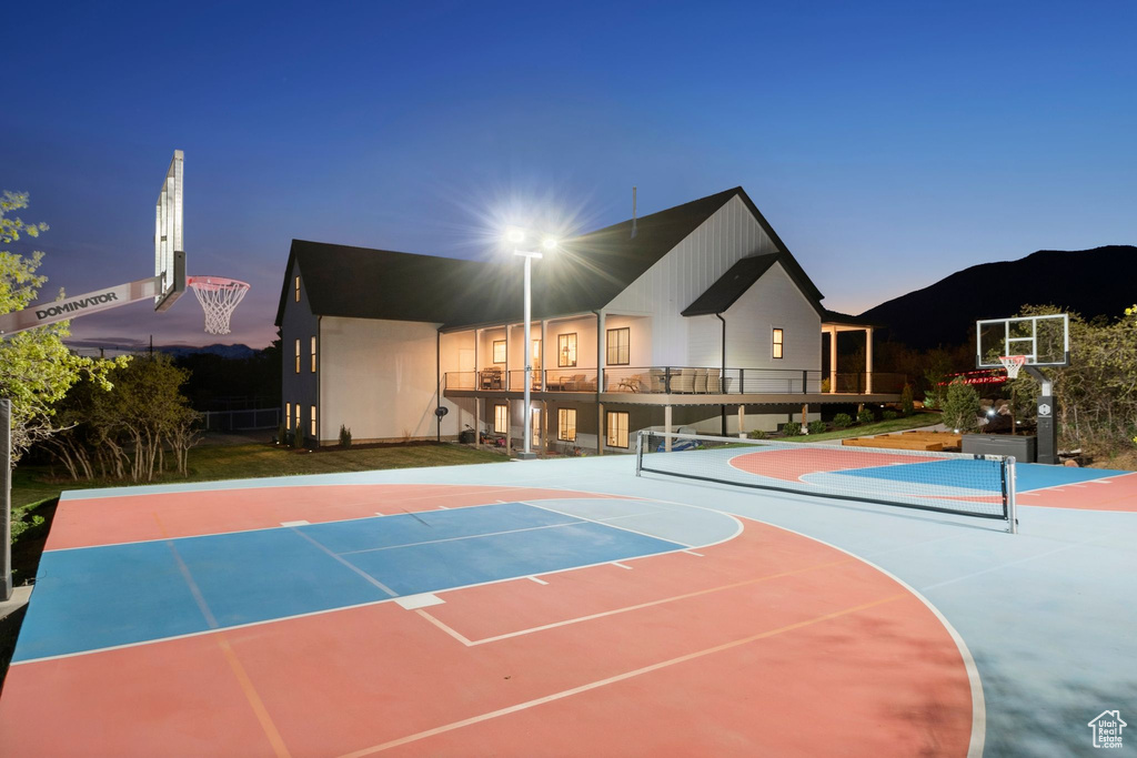 View of basketball court with community basketball court