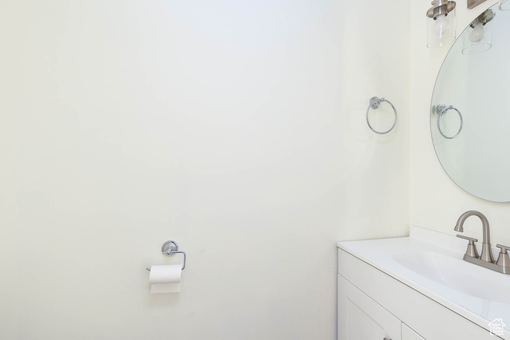 Bathroom featuring vanity
