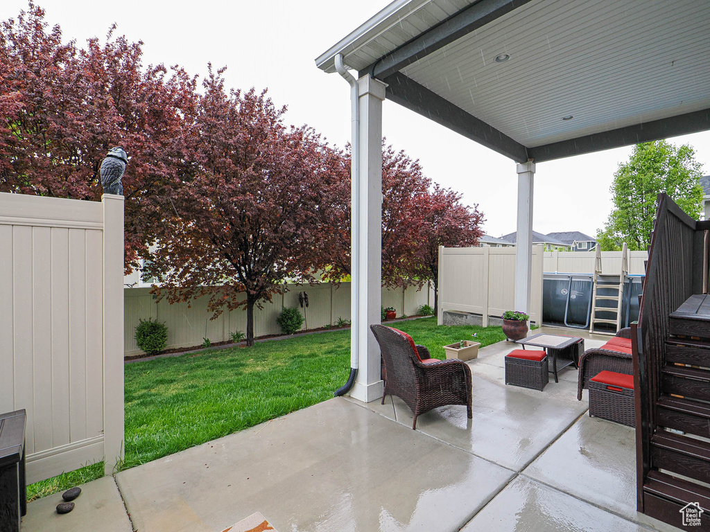 View of patio / terrace with a fenced backyard