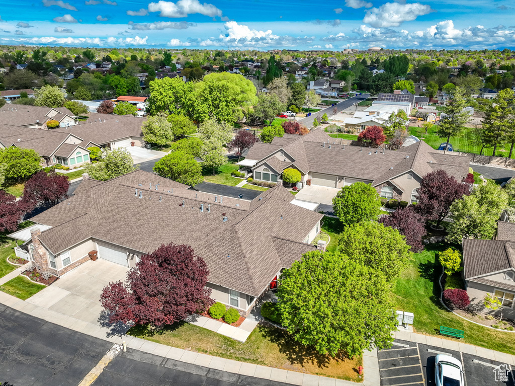 Aerial view with a residential view