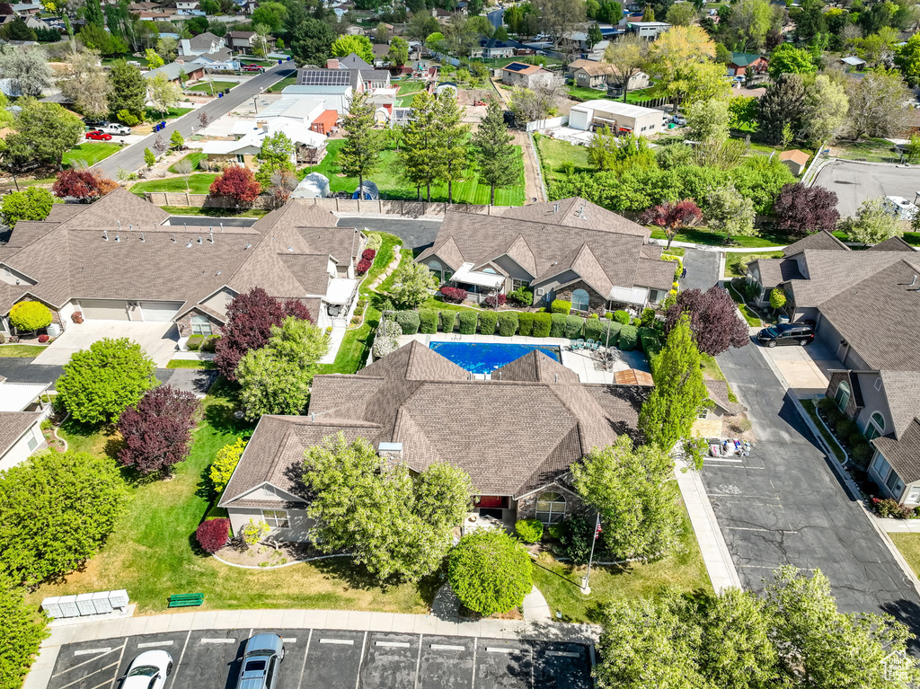 Aerial view with a residential view