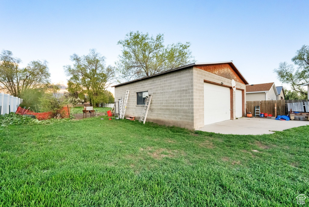 Exterior space featuring fence