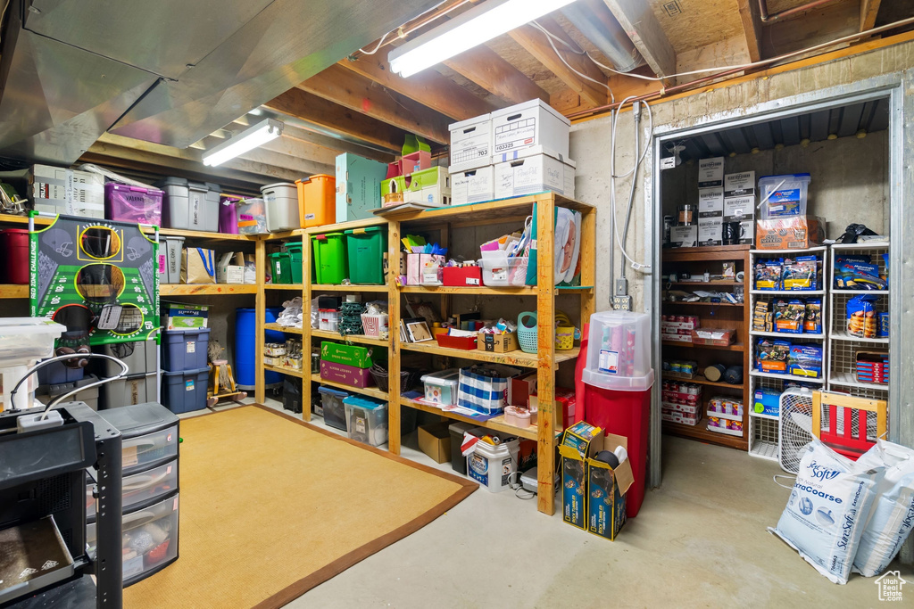 View of storage room
