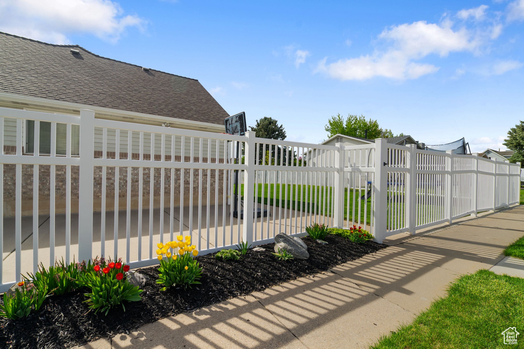 View of gate with fence