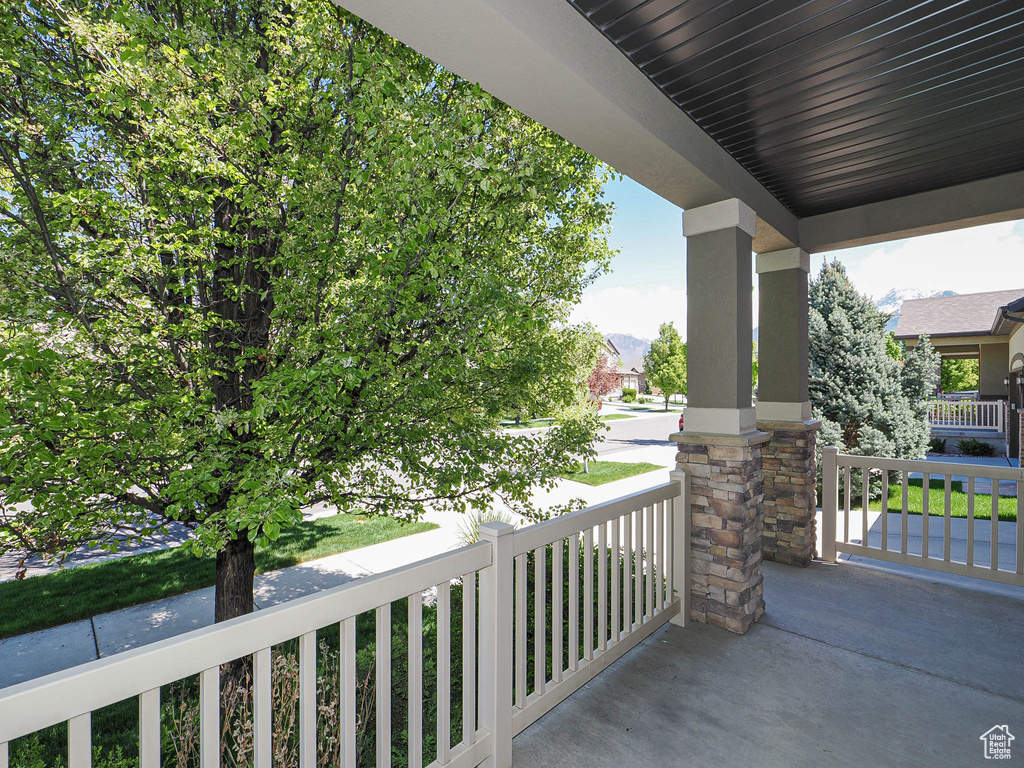 Balcony with covered porch