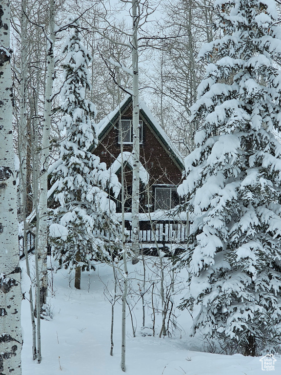 View of snowy exterior