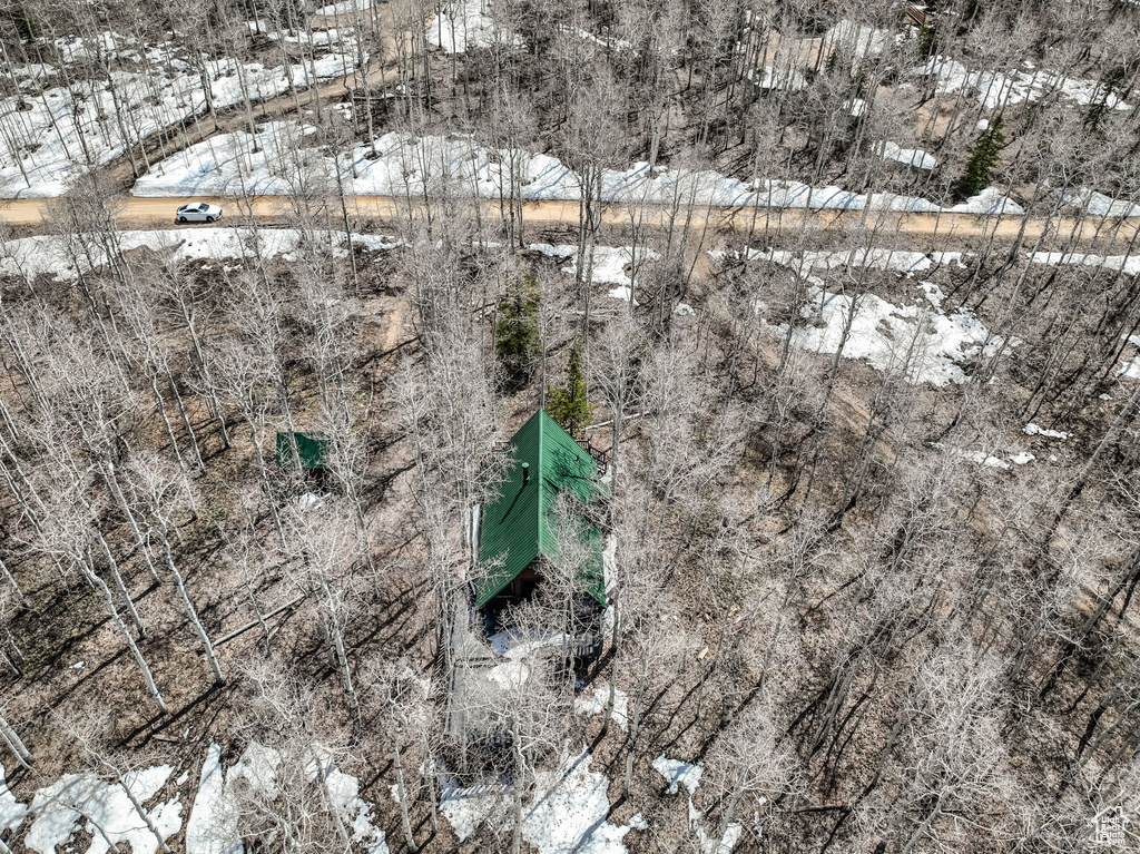 View of snowy aerial view