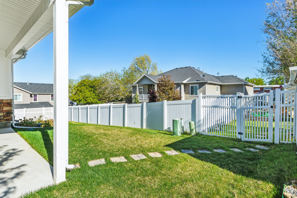 View of yard with fence private yard