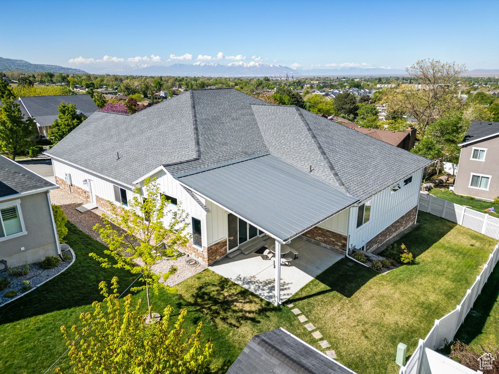 Drone / aerial view with a residential view