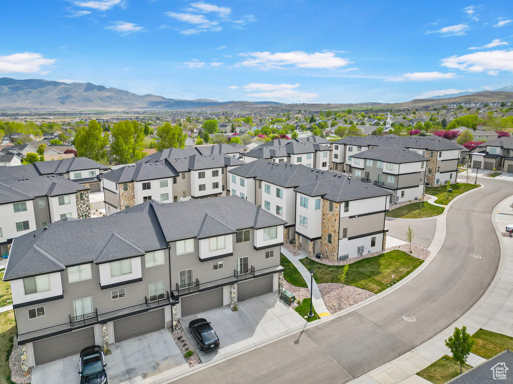 Bird\'s eye view featuring a mountain view and a residential view