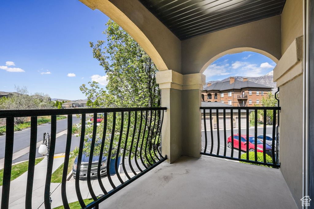 Balcony with a residential view