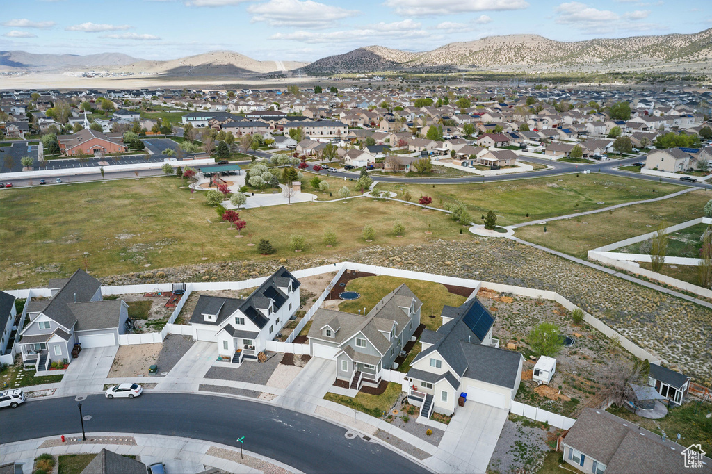 Aerial view with a residential view