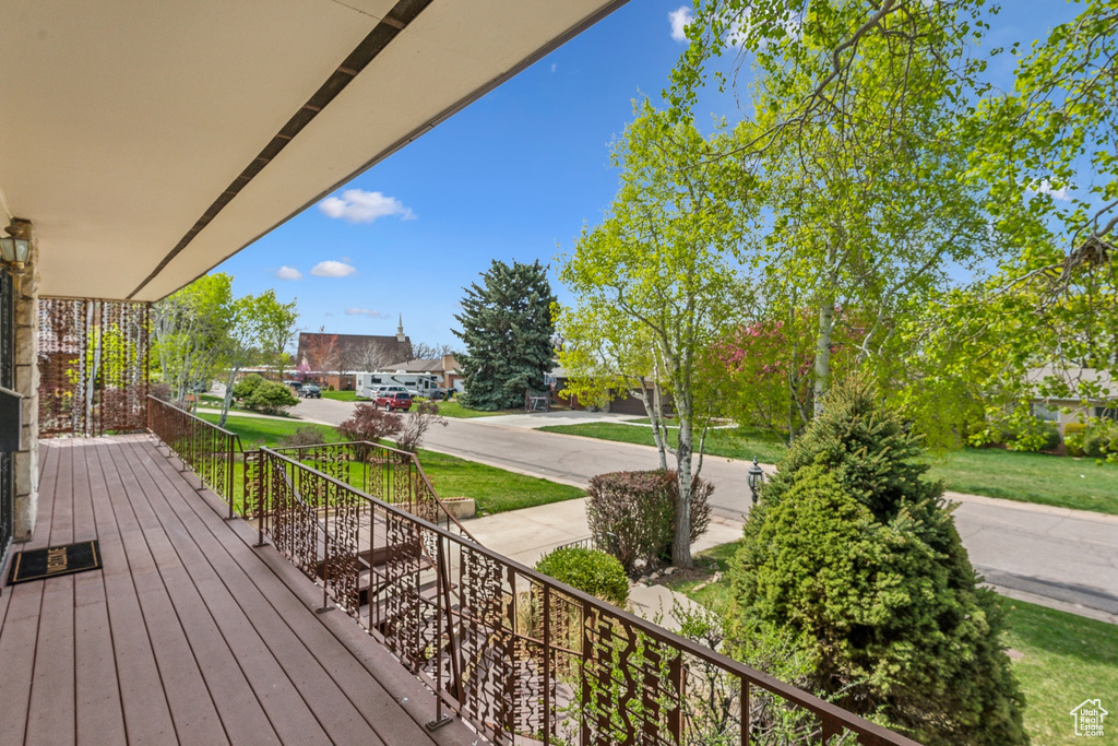 View of deck