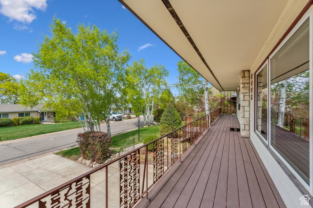 Deck with a lawn