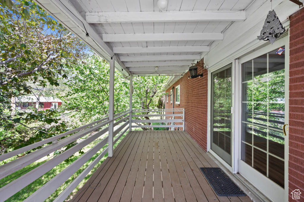 View of wooden terrace