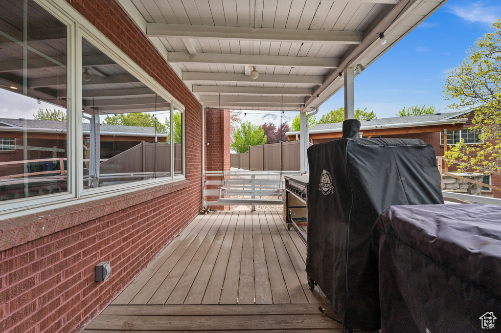 Deck with a grill