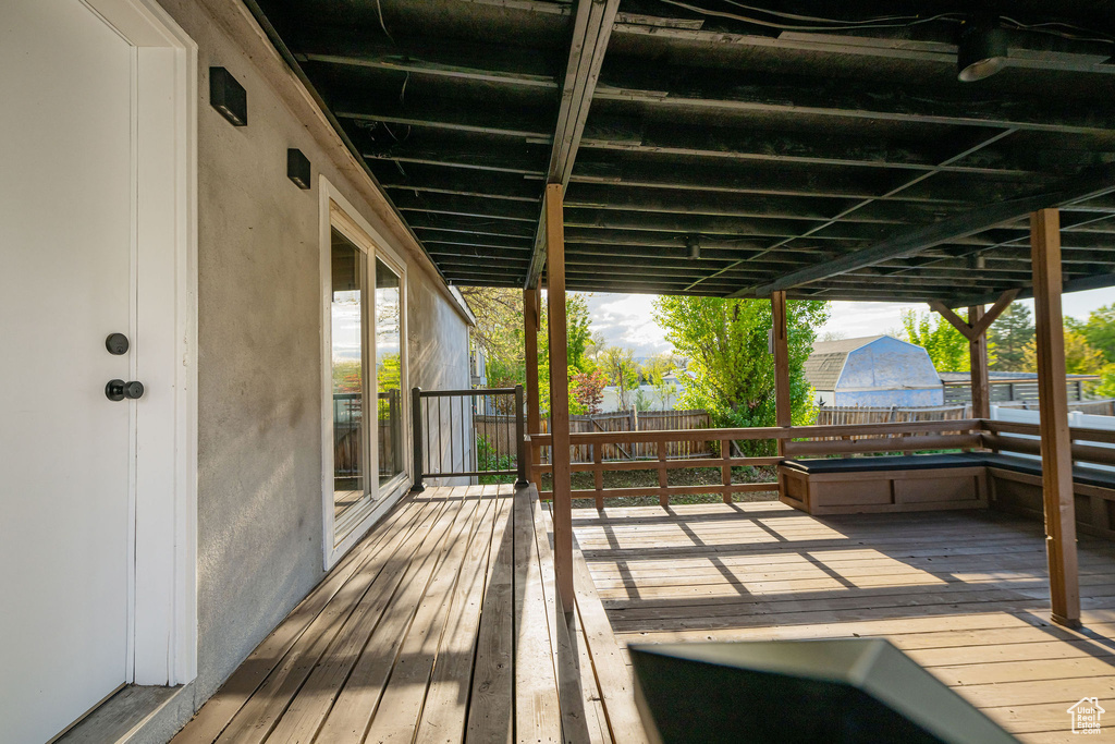 View of wooden terrace
