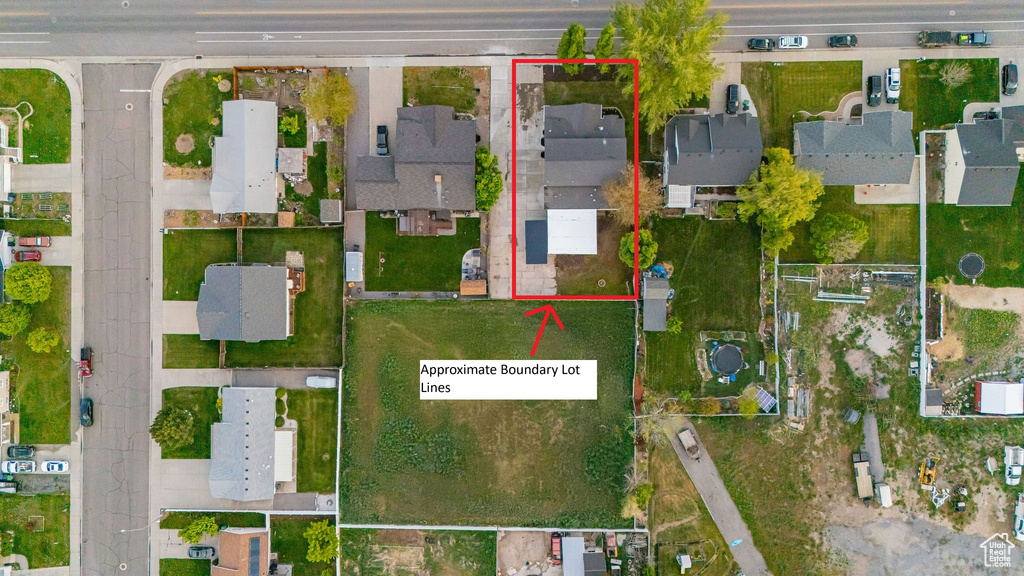 Aerial view featuring a residential view
