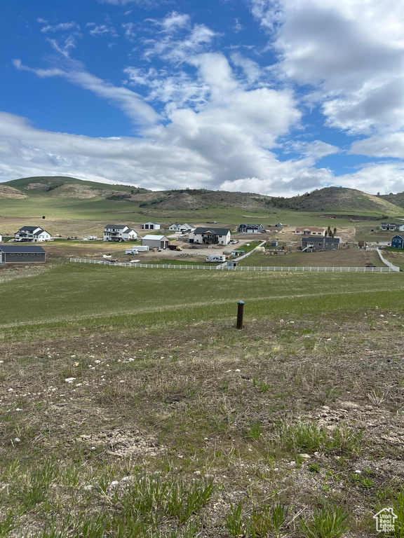 Mountain view featuring a rural view