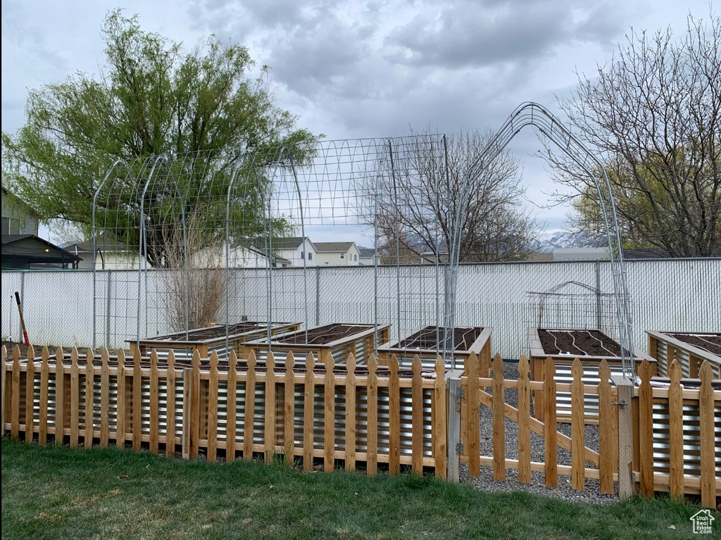 Exterior space featuring fence
