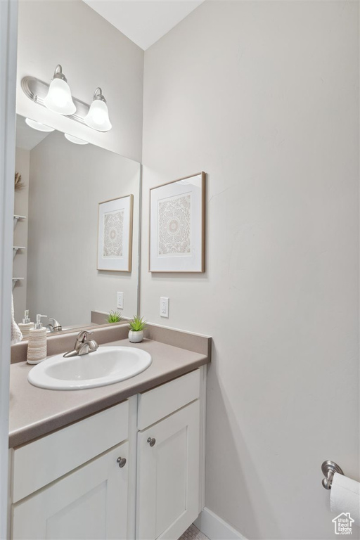 Bathroom featuring vanity