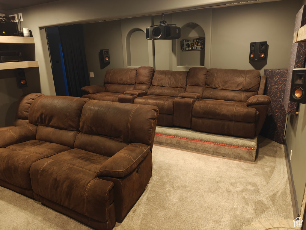 Living area featuring carpet floors