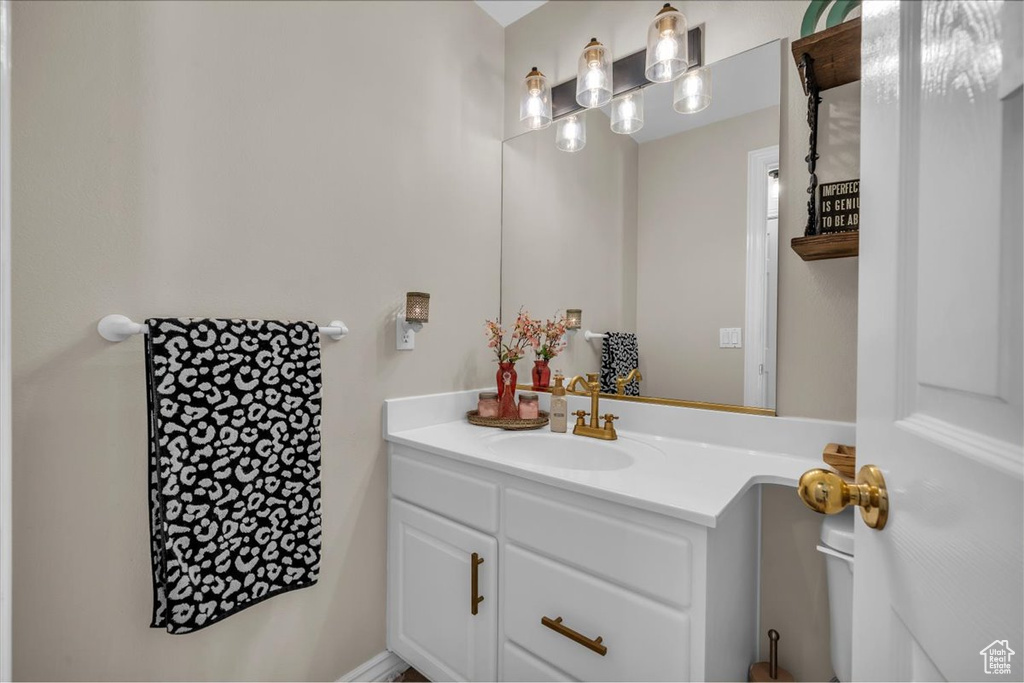 Bathroom featuring vanity