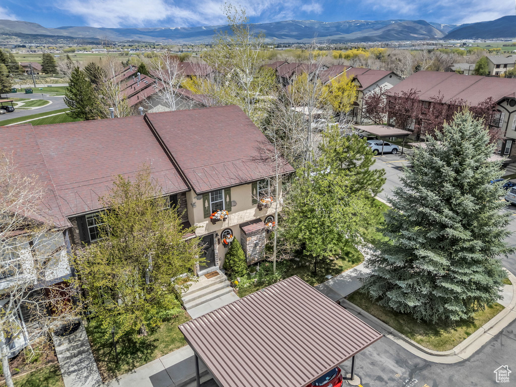 Bird\\\'s eye view featuring a mountain view and a residential view