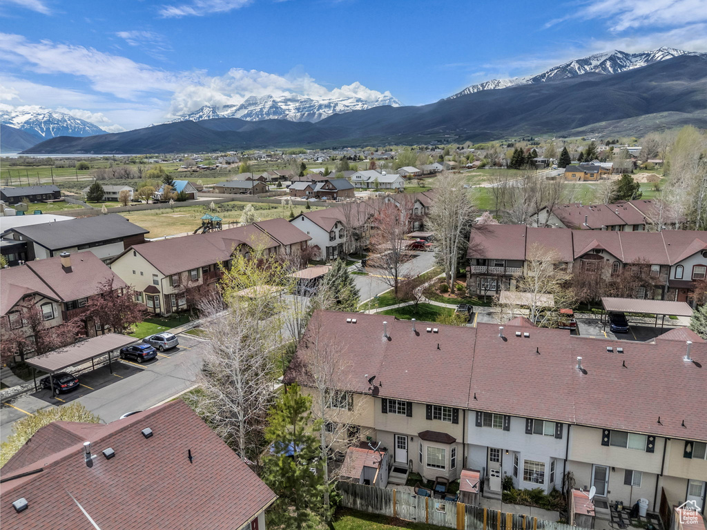 Bird\\\'s eye view featuring a mountain view and a residential view