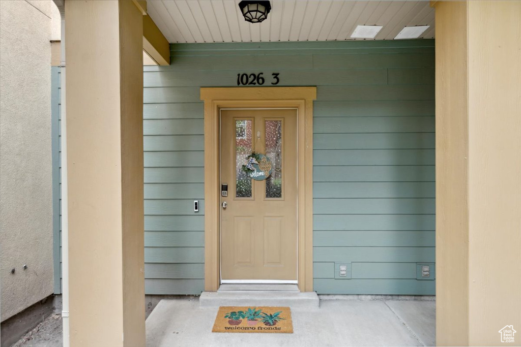 View of entrance to property