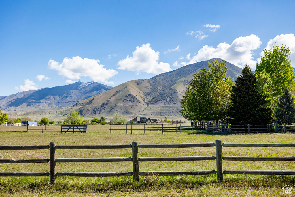 View of mountain feature featuring a rural view